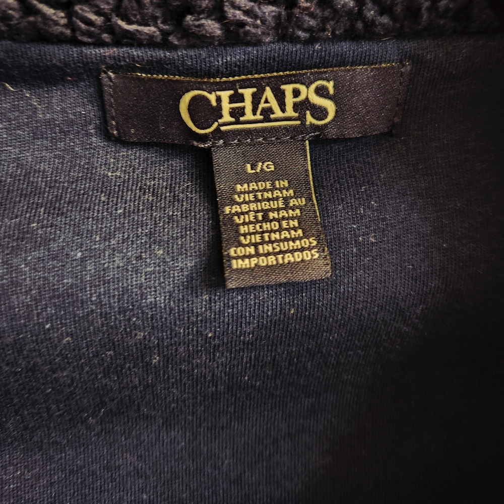 Chaps Dark Blue Fleece Vest Size L - Picture 4 of 4